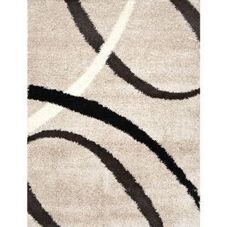 Synergy Beige Abstract Rug (49 x 66)