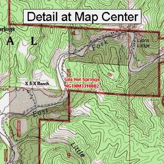 USGS Topographic Quadrangle Map   Gila Hot Springs, New