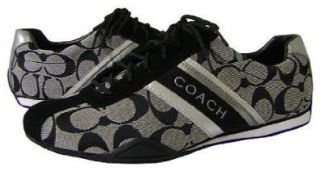 Coach Jayme Signature Suede Black/white/black Sneakers Size 8.5: Shoes
