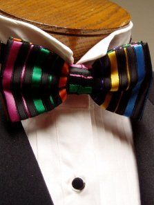 Tuxedo Tie   Bling Satin Bowties Pre tied Clothing