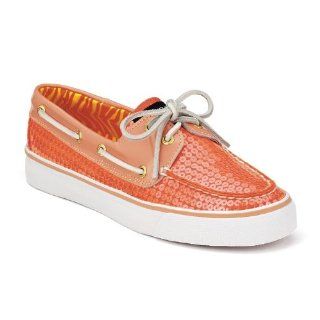 Sider Womens Bahama 2 Eye Lace Up,Neon Coral (Sequins),6.5 US Shoes