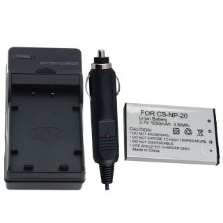 Camera Battery/ Charger for Casio NP 20 Exilim/ EX Z75