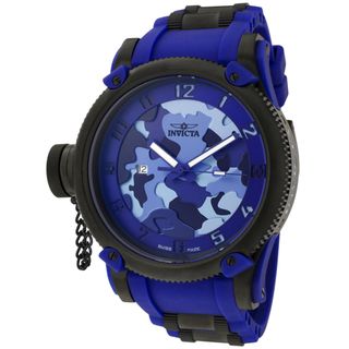 Invicta Mens Russian Diver/Siberian Tiger Blue Rubber Watch