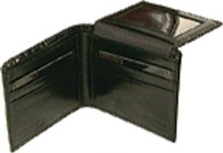 Black Leather Billfold Wallet with Flap by Bond Street