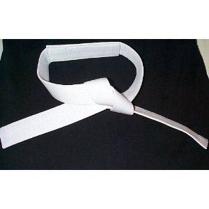 Martial Arts , Karate Belt Belt QUICK TIE Velcro WHITE