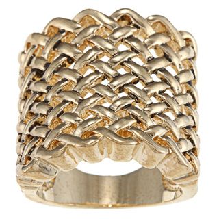 City Style Antique Gold Large Woven Band