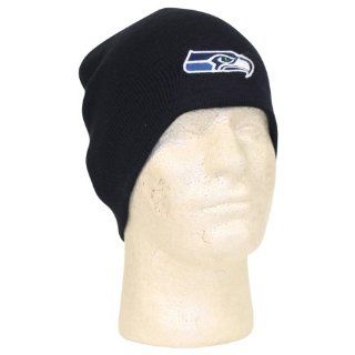 Seattle Seahawks Solid Navy Beanie (Embroidered Logo