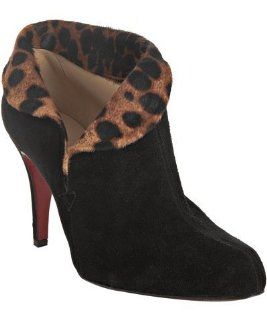 Christian Louboutin black suede Charme 85 folded ankle boots Shoes