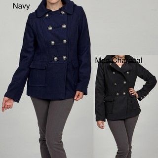 Grane Womens Double Breasted Millitary Coat