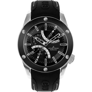 Jacques Lemans Mens Liverpool GMT Black Leather Watch