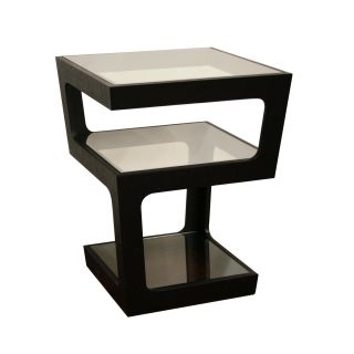 Clara Modern Tall Black 3 tiered End Table