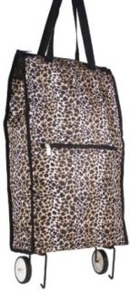 Leopard Wheel Shopping Luggage Tote Bag Clothing