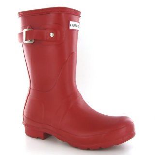 Hunter Original Short Red Womens Boots Shoes