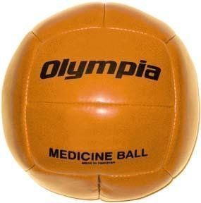 Synthetic Leather Medicine Ball   Orange, 11 12 lb