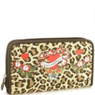 Kim Flower Girl Zip Around Wallet   Leopard Clothing