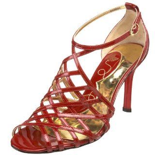 jessica bennett Womens Monroe Sandal,Red,5.5 M US Shoes