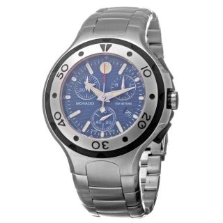 Movado Mens Series 800 Stainless Steel Chronograph Quartz Watch