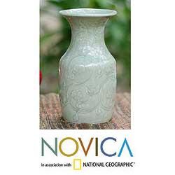 Celadon Ceramic Floral Fantasy Vase (Thailand) Today: $74.99 5.0 (1