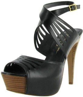 Womens Open Toe Criss Cross Strappy Platforms Heels Shoes: Shoes