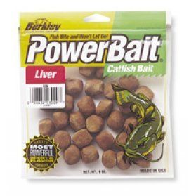 Berkley CBL PowerBait Catfish Bait Chunks, Liver, 6 Ounce