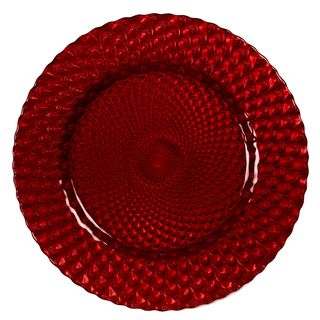 Impulse Sorrento 4 piece Red Charger Plate Set