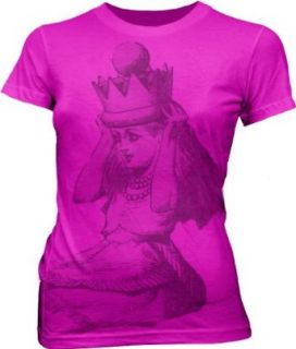 Alice In Wonderland Alice Crown Juniors Fuschia T shirt