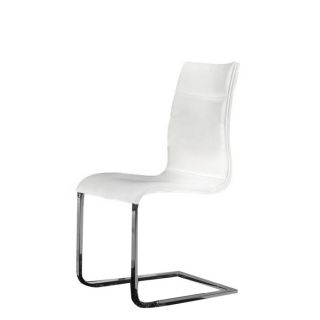 LEFTY chaise PU blanc   Achat / Vente CHAISE Chaise PU chromé blanc