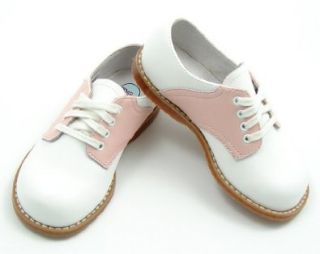  Footmates Cheer White/Pink Saddle 7 1/2 Wide Toddler Shoes