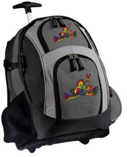 Peace Frogs Rolling Backpack Deluxe Gray Super Cool   Our