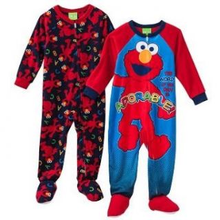 Sesame Street Adorable Elmo 2 pc Boys Footed Pajamas (4T