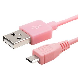 BasAcc 3 foot Pink Universal Micro USB 2 in 1 Cable