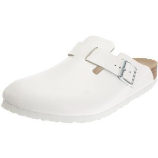 clogs Boston from Leather in White with a regular insole Shoes