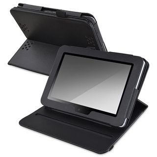 BasAcc Black Leather Swivel Case for  Kindle Fire HD 7 inch