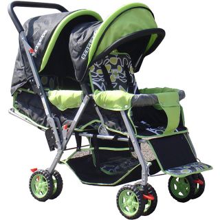 BeBeLove Green Tandem Stroller