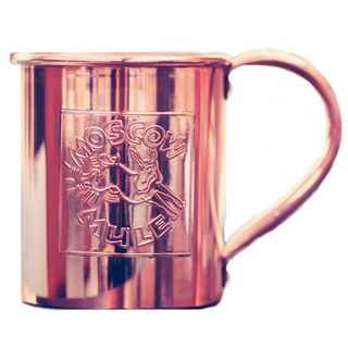 Paykoc 24oz Solid Copper Embossed Moscow Mule Mugs, Set of 4