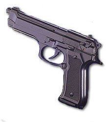 Starter Pistol   8mm Blank Semi Auto M92SB F   nickel