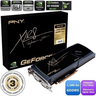 PNY GeForce GTX 570 1280Mo GDDR5 XLR8   Achat / Vente CARTE GRAPHIQUE