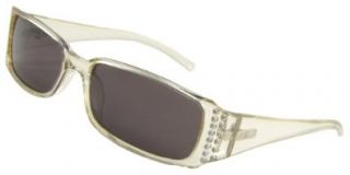 Fashion Sunglasses, Crystal Clear Frame/ Grey Lenses/ Crystals: Shoes
