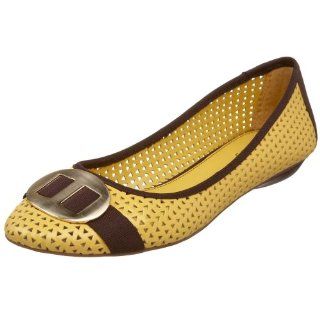 Franco Sarto Womens Asante Flat,Yellow,5 M US Shoes