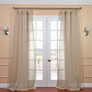 Linen Open Weave Natural 108 inch Sheer Curtain Panel