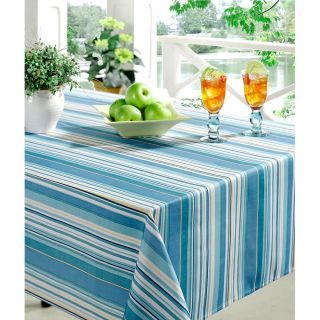 Technicolor Stripes Turquoise Indoor/Outdoor Printed 60x104 inch