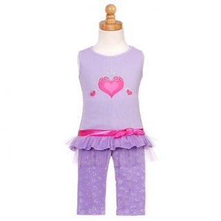 Baby Girls Lavender Ribbed Tutu Top Glitter Leggings 6M
