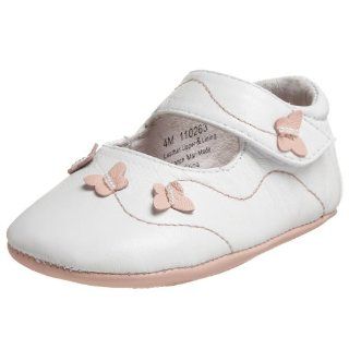 Infant/Toddler Swirley Crib Shoe,White Leather,3 M US Infant Shoes