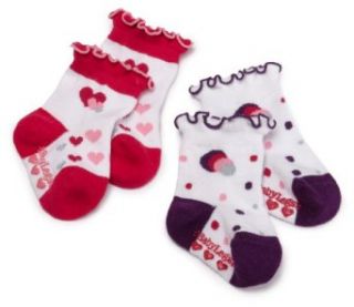 Babylegs Girls Seeded Love Socks, Pink/Purple, 0 12 Months