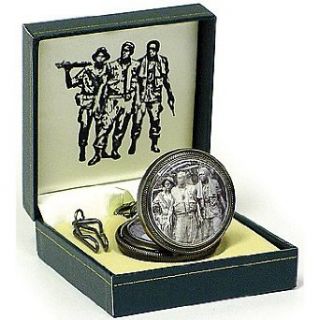 Vietnam Veterans Three Servicemen Memorial Pocket Watch