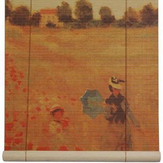 Monets Poppies 48 inch Bamboo Blind (China)