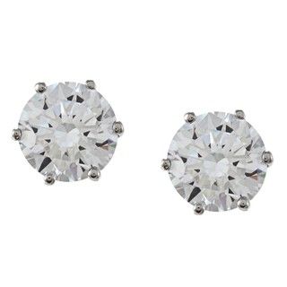 NEXTE Jewelry 14k White Gold Overlay Martini set CZ Earrings