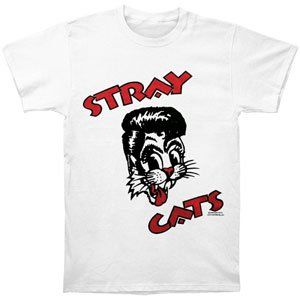 Rockabilia Stray Cats Cat Logo T shirt: Clothing