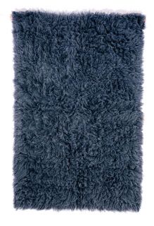 Greek Flokati Denim Blue Wool Shag Rug (110 x 210)