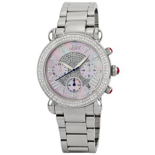 JBW Womens Victory Stainless Steel Diamond Chronograph Watch See